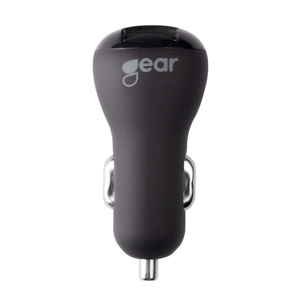 GEAR Laturi 12-24V 2xUSB 2,4A USB-C Johto 1m gen2 musta