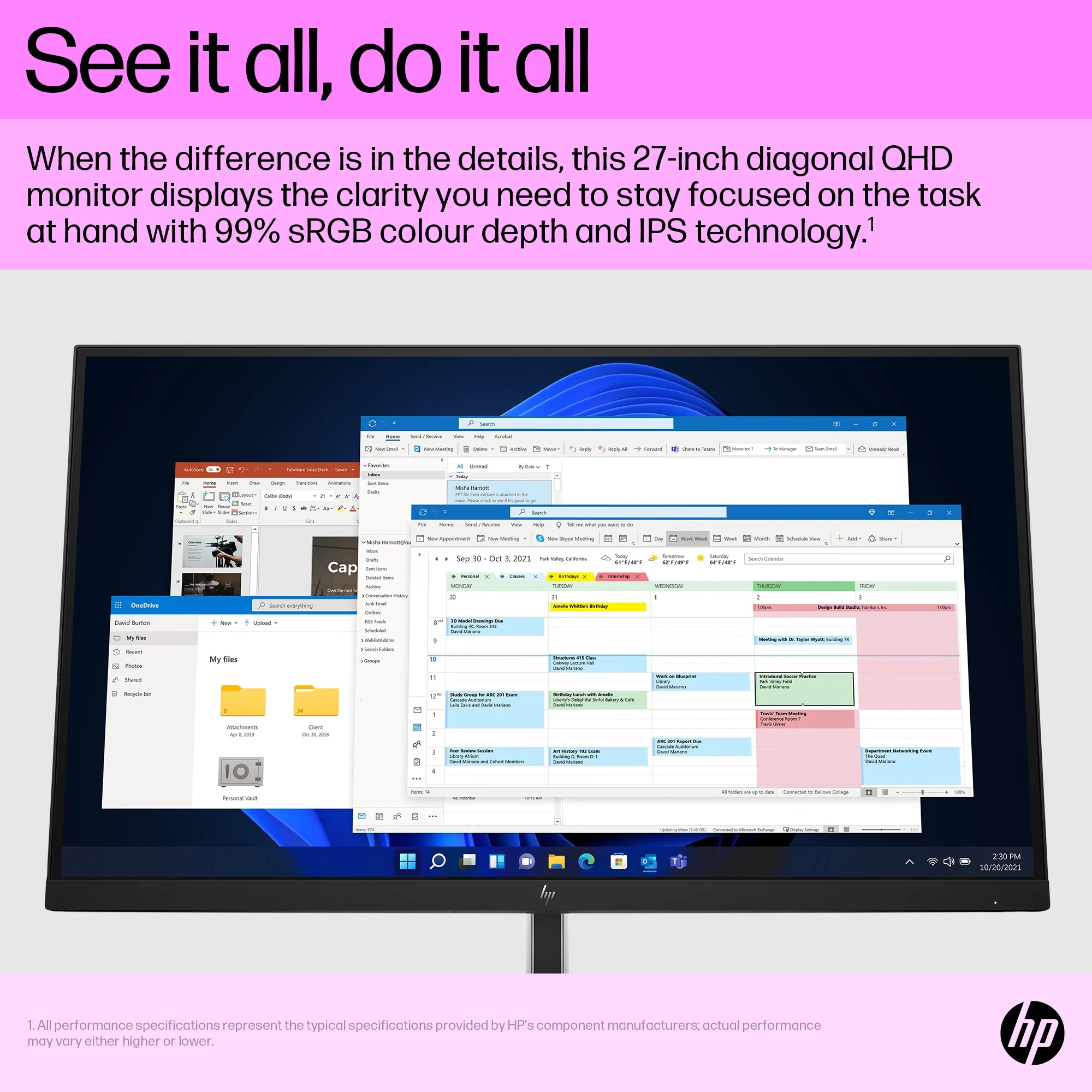 HP 27&quot; E27q G5 QHD, IPS - monitor