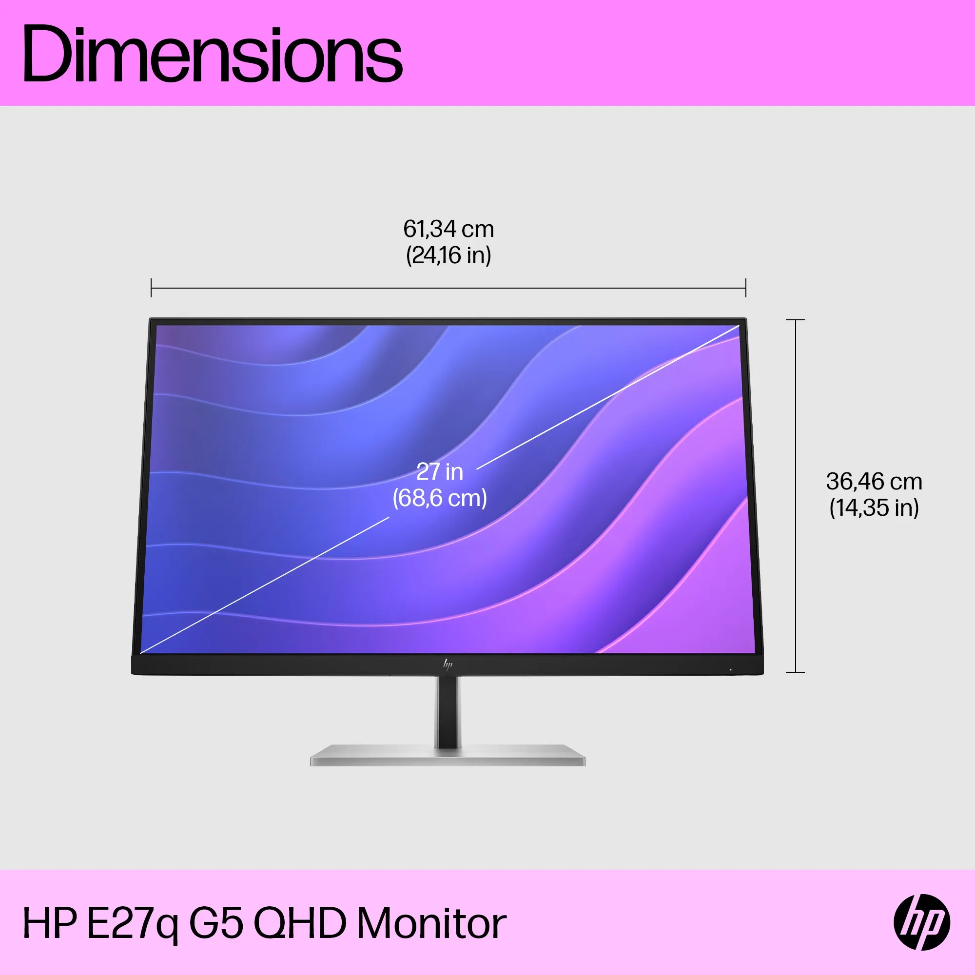 HP 27&quot; E27q G5 QHD, IPS - monitor