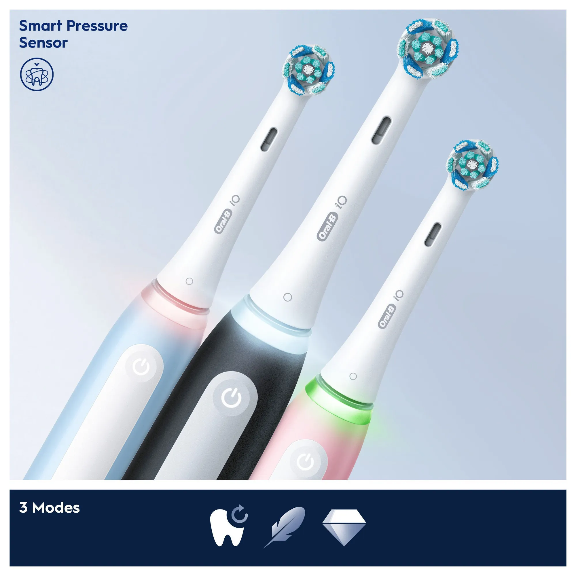 Oral-B iO3 Duo - eltandborste, 2 st, svart / blå