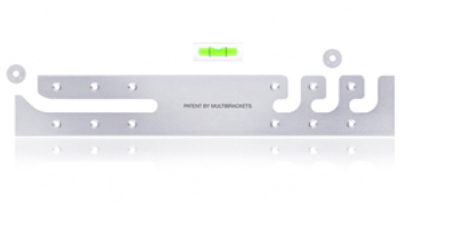 Multibrackets M VESA Wallmount Razor Thin 2/3/400 - Wall mount tuotteelle plasma / LCD / TV - alumiini - hopea -n&auml;yt&ouml;n koko: 26"-46"