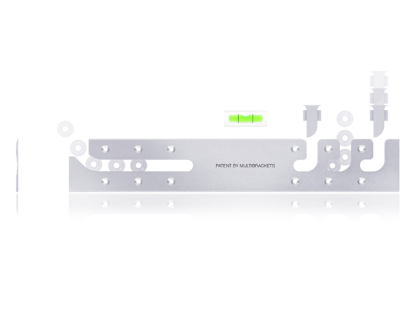 Multibrackets M VESA Wallmount Razor Thin 2/3/400 - Wall mount tuotteelle plasma / LCD / TV - alumiini - hopea -n&auml;yt&ouml;n koko: 26"-46"