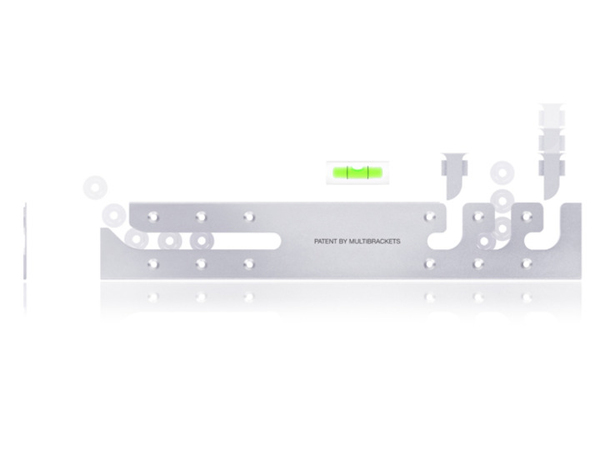Multibrackets M VESA Wallmount Razor Thin 2/3/400 - Wall mount tuotteelle plasma / LCD / TV - alumiini - hopea -n&auml;yt&ouml;n koko: 26"-46"