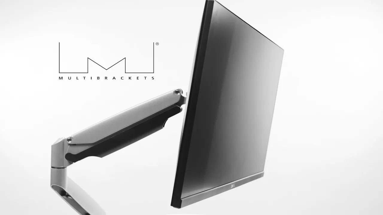 Multibrackets M Deskmount Spring Single, -skrivbordsfäste, silver, 15"-27", 10kg