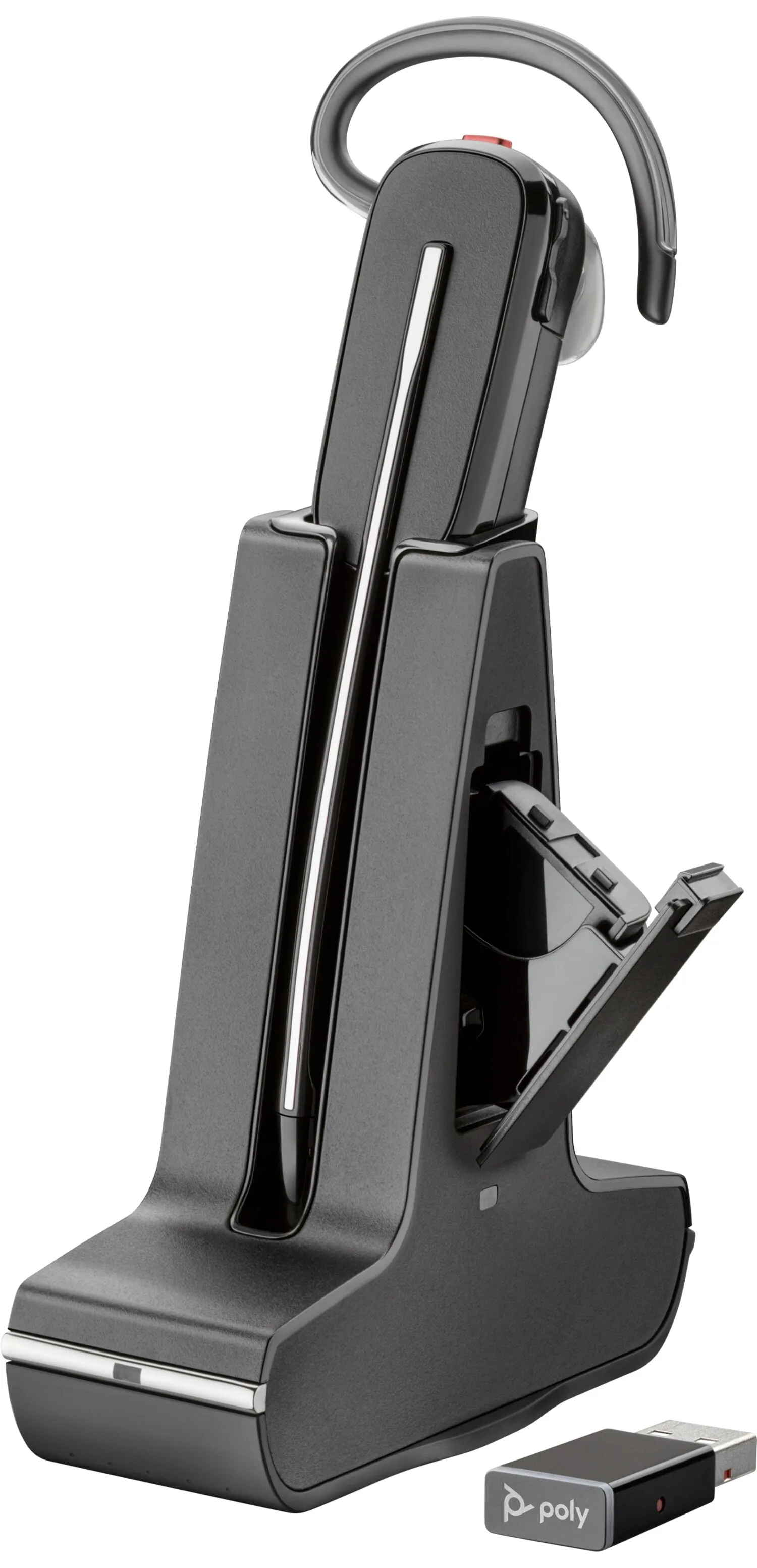 Poly Savi 8245 Office Wireless Mono Headset with Charging Station, Black