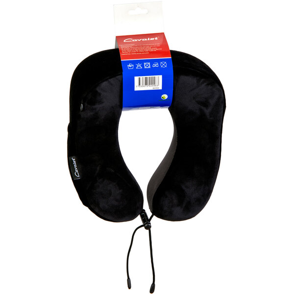 CAVALET Ergonomic Memory Foam Neck Pillow, Black