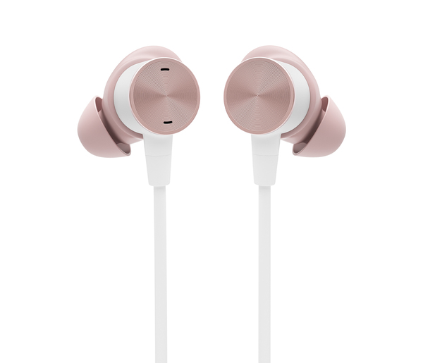 Logitech Zone - wired earbuds, rose