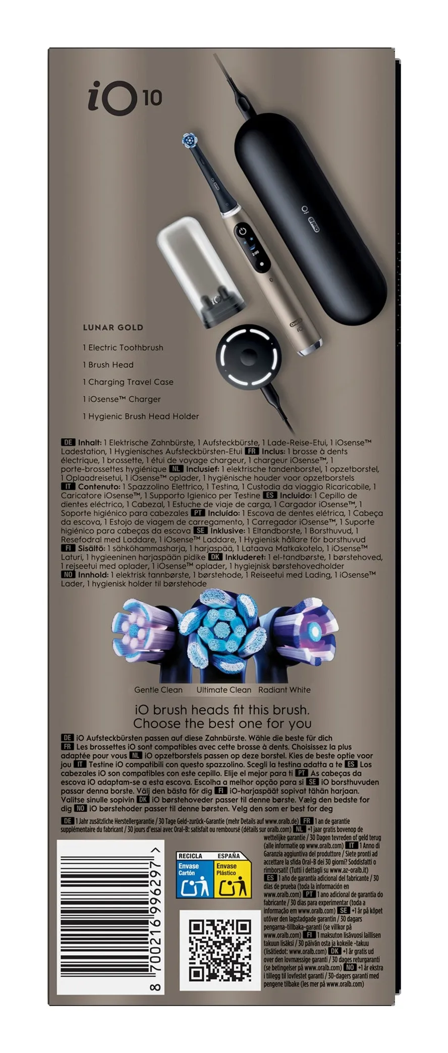 Oral-B iO Series 10 -s&auml;hk&ouml;hammasharja, Lunar Gold