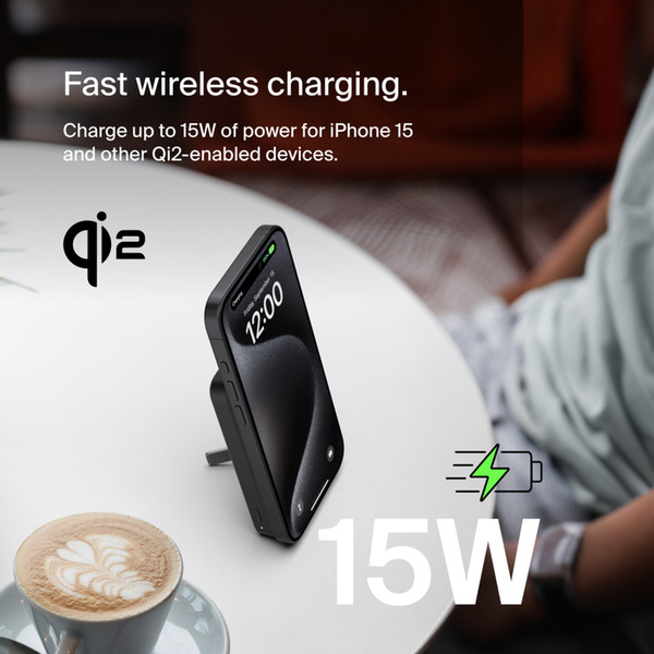 Belkin BoostCharge Qi2 MagSafe 5K 15W - power bank, Black