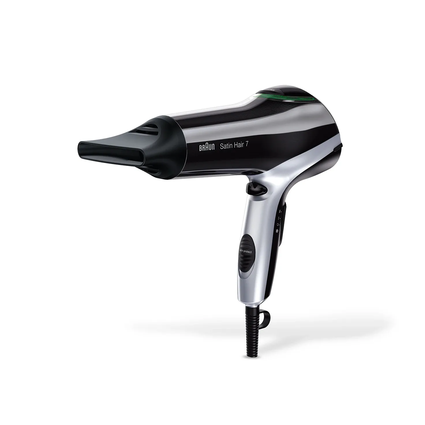 Braun Satin Hair 7 Iontec HD710 -hiustenkuivaaja, musta/hopea