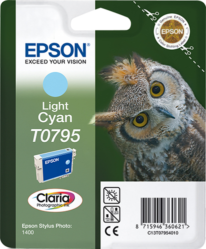 EPSON LIGHT CYAN T0795 CLARIA PHOTO INK