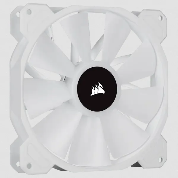 Corsair SP140 RGB ELITE, 140mm, PWM, Hydraulic Bearing, RGB Fan Kit, 2-pack, White
