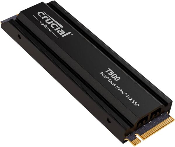 Crucial T500 2TB M.2 PCIe Gen4 NVMe SSD with Heatsink