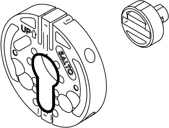 DANALOCK Key Turner -adapteri Euro-sylintereille DCSLAE - &Auml;lylukon adapteri