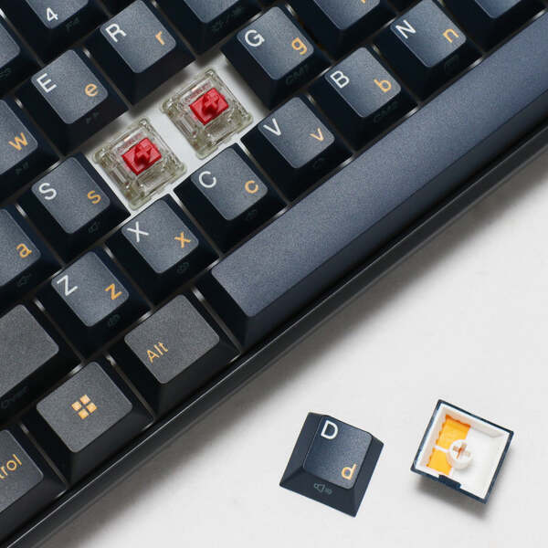 Ducky One 3 Pro Nazca Line Mini 60% mekaniskt speltangentbord, CHERRY MX2A Red, svart