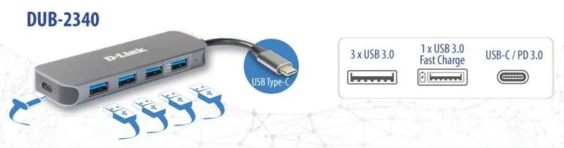 USB-C to 4-Port USB 3.0 Hub