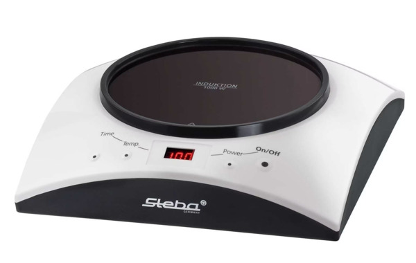 Steba IK 11 S Induction Hot Plate, 1000 Watt, White/Black