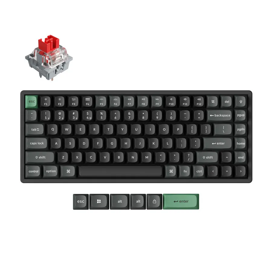 Keychron K2 Ultra 8K -langaton mekaaninen pelin&auml;pp&auml;imist&ouml;, Apex Red, musta