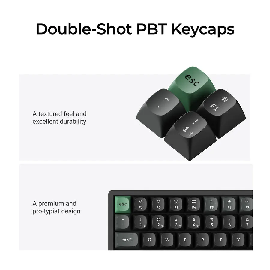Keychron K2 Ultra 8K tr&aring;dl&ouml;st mekaniskt tangentbord, Apex Brown, svart