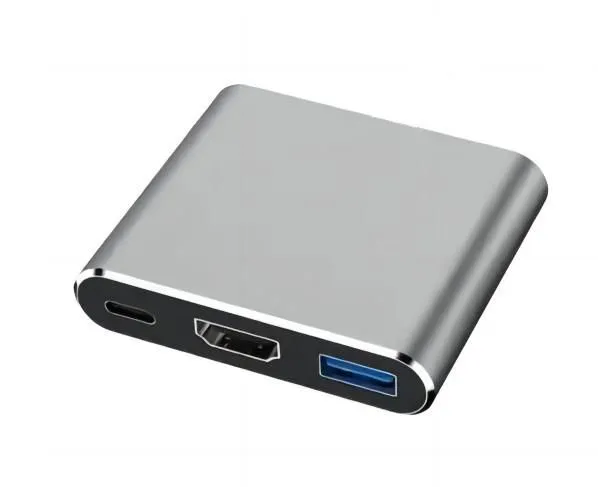 USB-C hub to USB 3.0, HDMI, USB-C