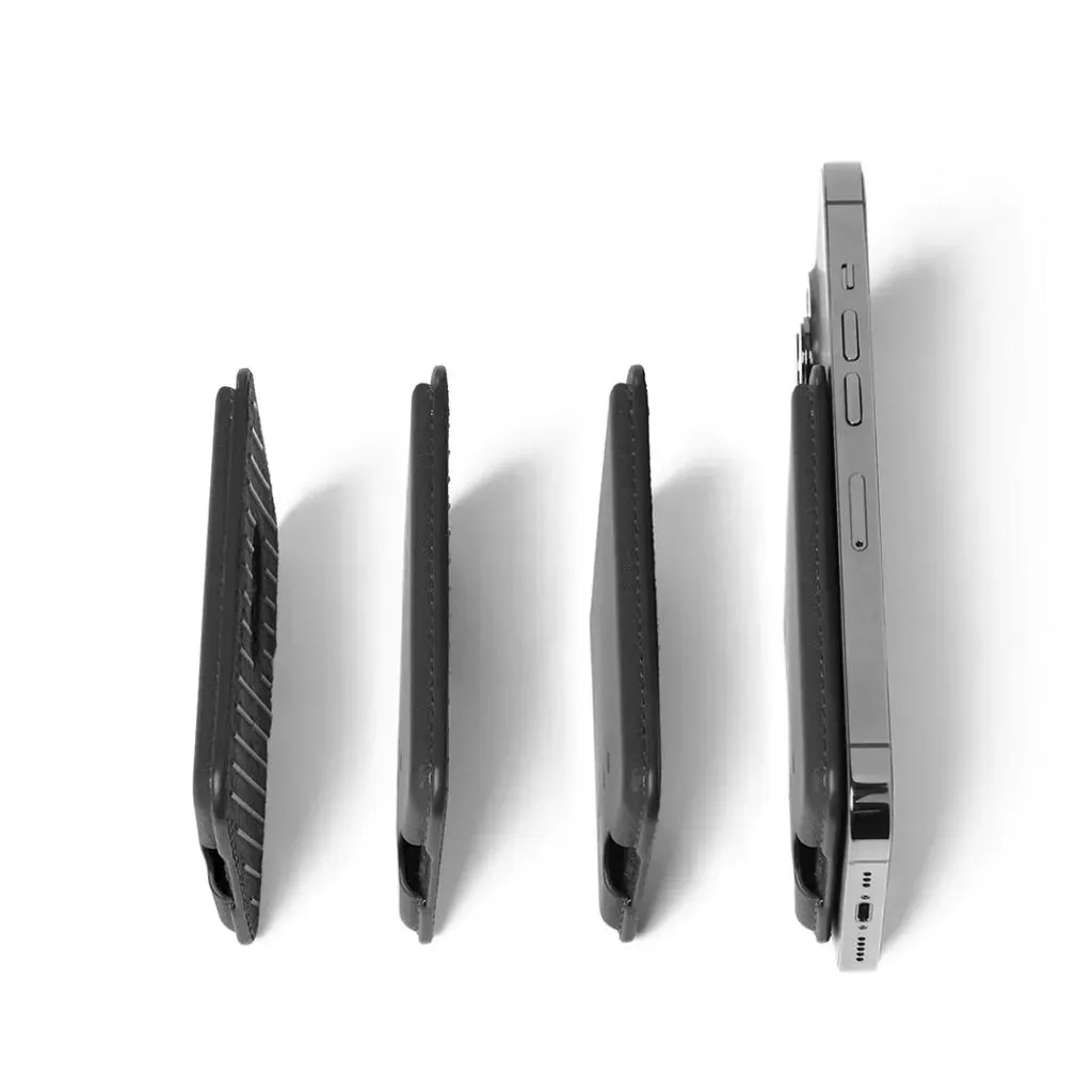 Mujjo MagSafe Leather Card Wallet, Black