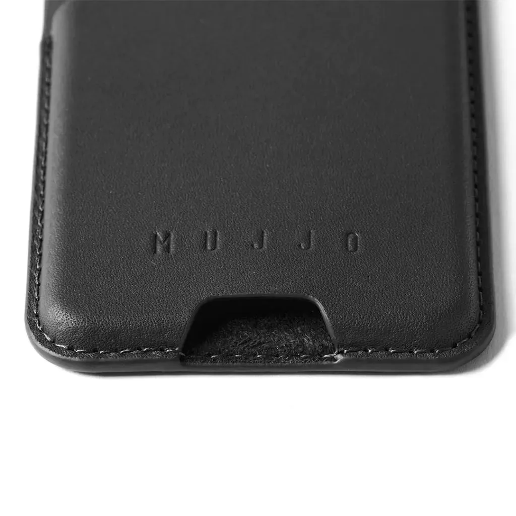 Mujjo MagSafe Leather Card Wallet, Black