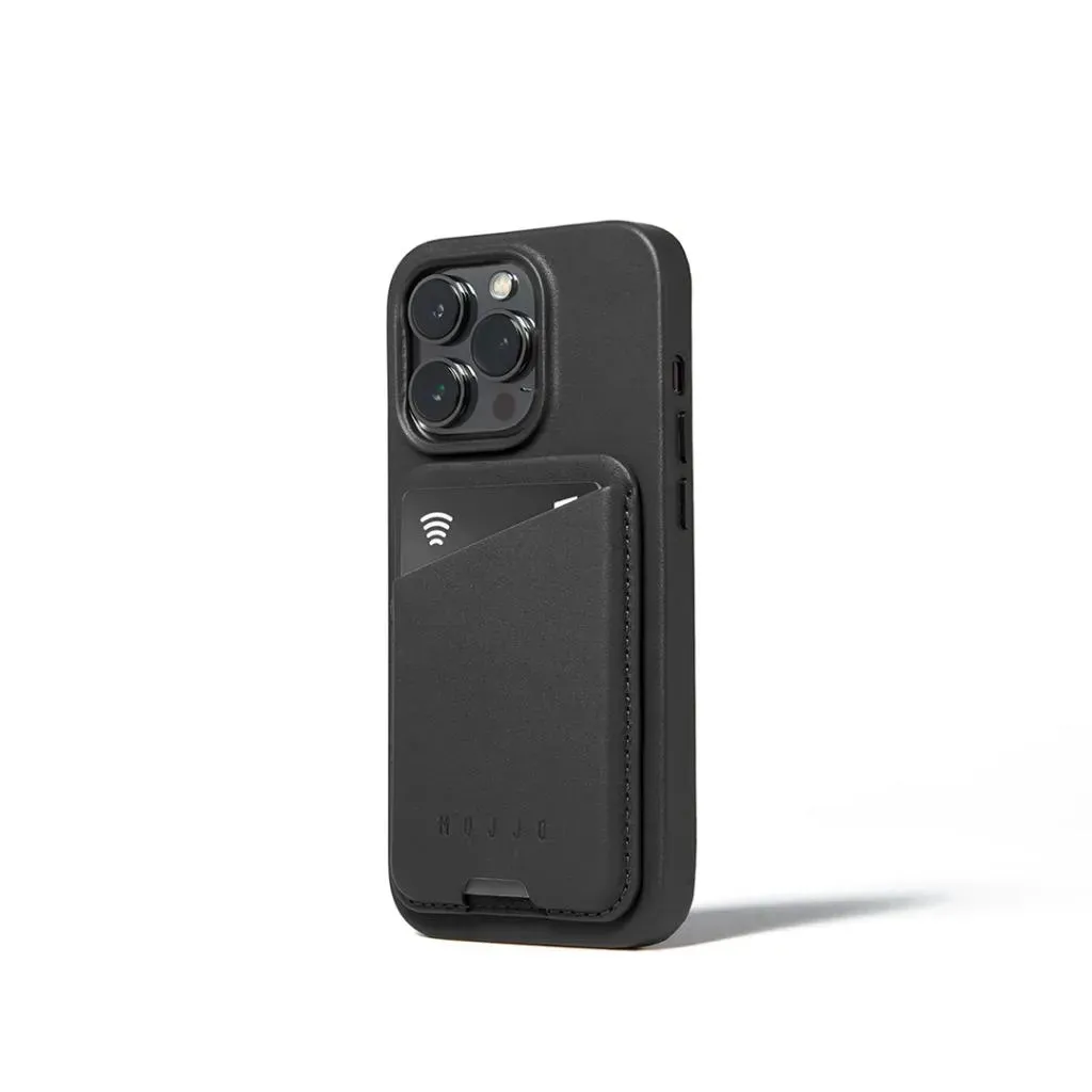 Mujjo MagSafe Leather Card Wallet, Black