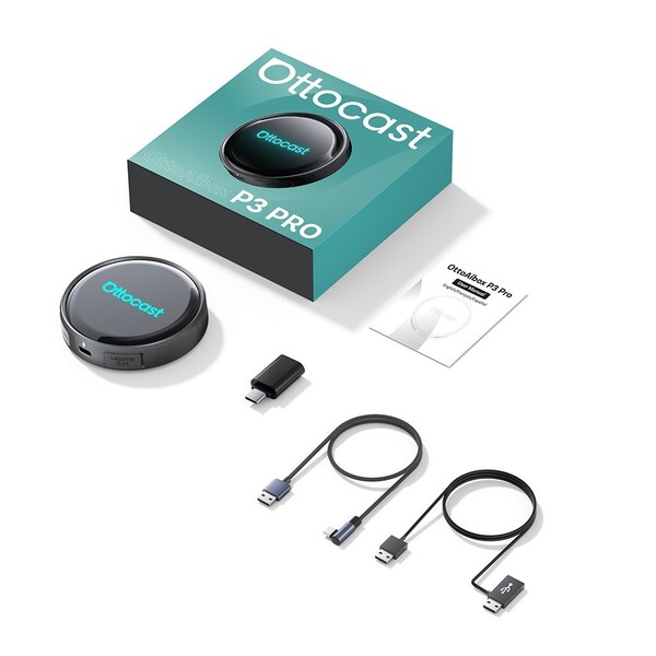 OTTOCAST OTTOAIBOX P3 Pro Android Wireless Adapter Black