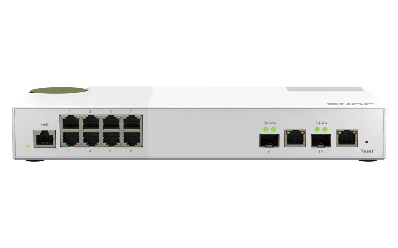 QNAP QSW-M2108-2C Switch 4GB 8 port 255Gbps 2 port 10Gbps SFP+/ NBASE-T Com