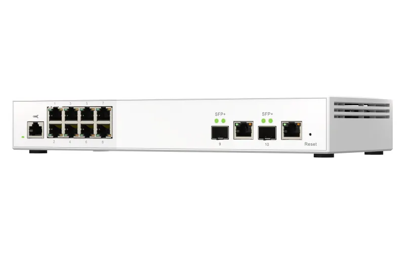 QNAP QSW-M2108-2C Switch 4GB 8 port 255Gbps 2 port 10Gbps SFP+/ NBASE-T Com