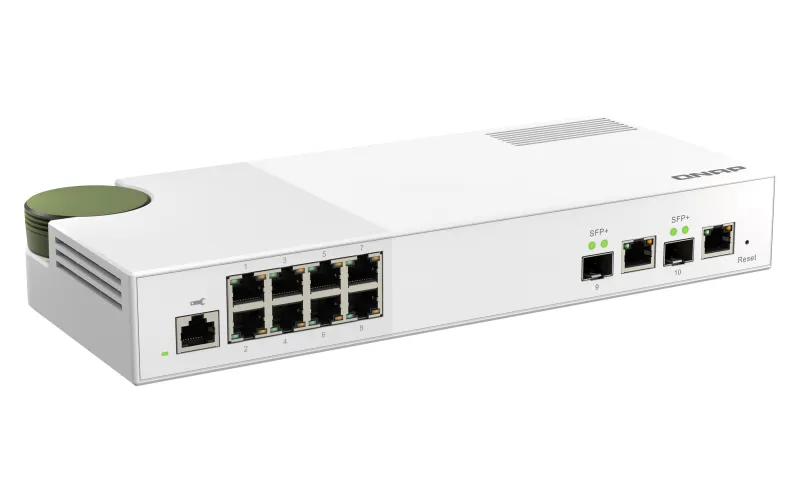 QNAP QSW-M2108-2C Switch 4GB 8 port 255Gbps 2 port 10Gbps SFP+/ NBASE-T Com