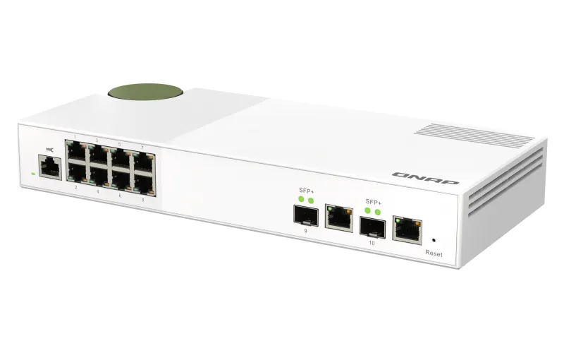 QNAP QSW-M2108-2C Switch 4GB 8 port 255Gbps 2 port 10Gbps SFP+/ NBASE-T Com