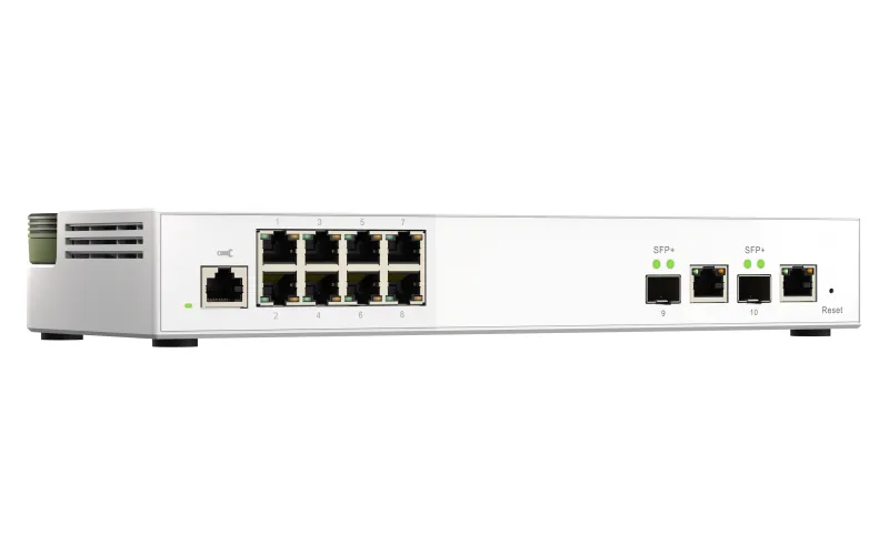 QNAP QSW-M2108-2C Switch 4GB 8 port 255Gbps 2 port 10Gbps SFP+/ NBASE-T Com