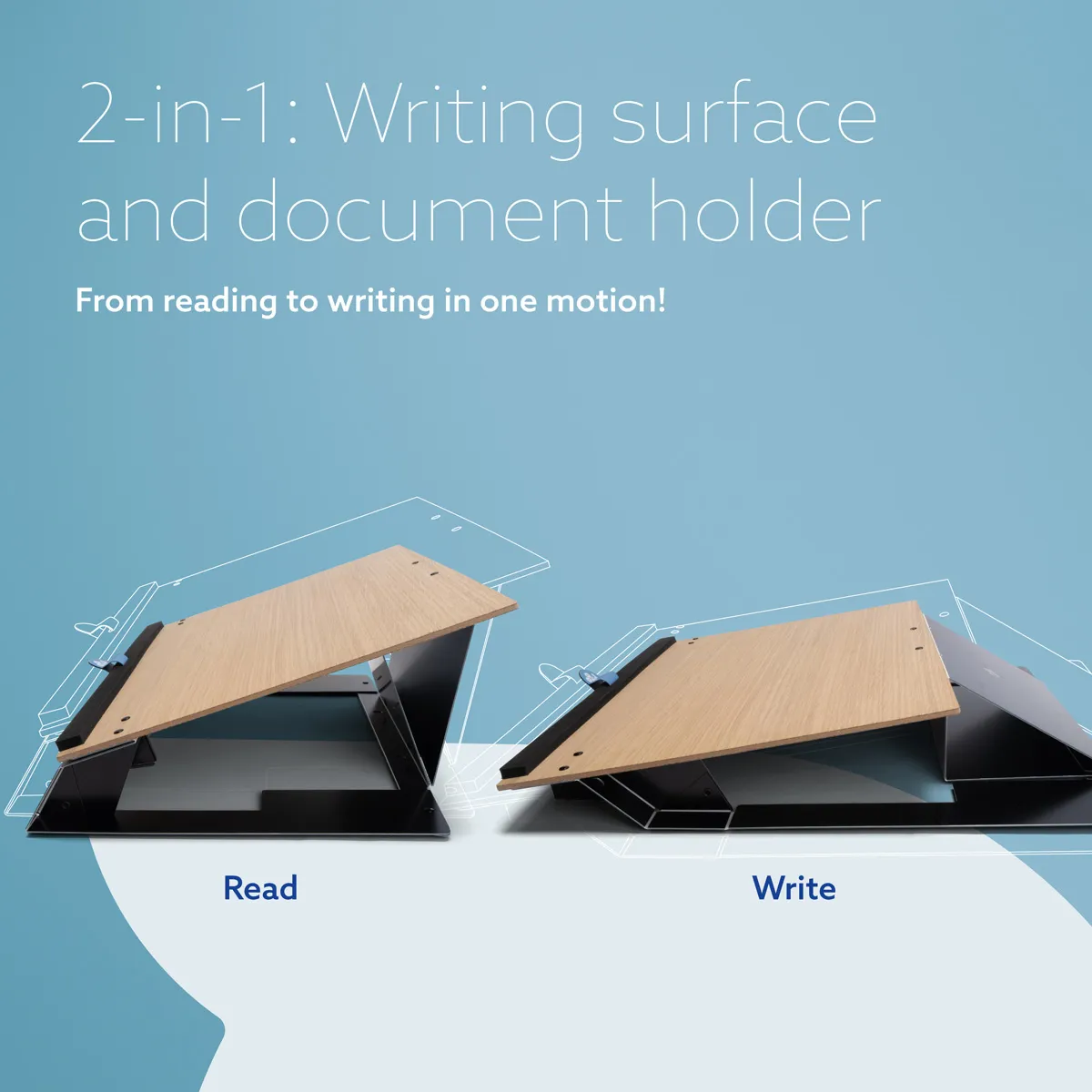 R-Go Read2Write asiakirjapidike, lue ja kirjoita, tammi puu