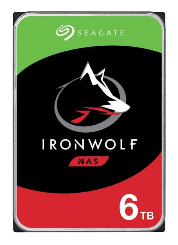 Seagate IronWolf 3.5" 6 TB, 5400 RPM, 256 MB, SATA III h&aring;rddisk (NAS)