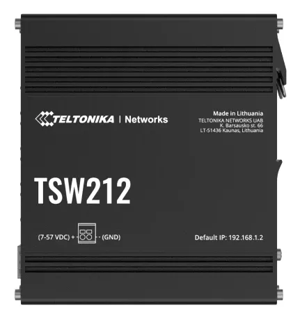 Teltonika TSW212 8-port - Administrerbar L2 Ethernet-switch, Svart