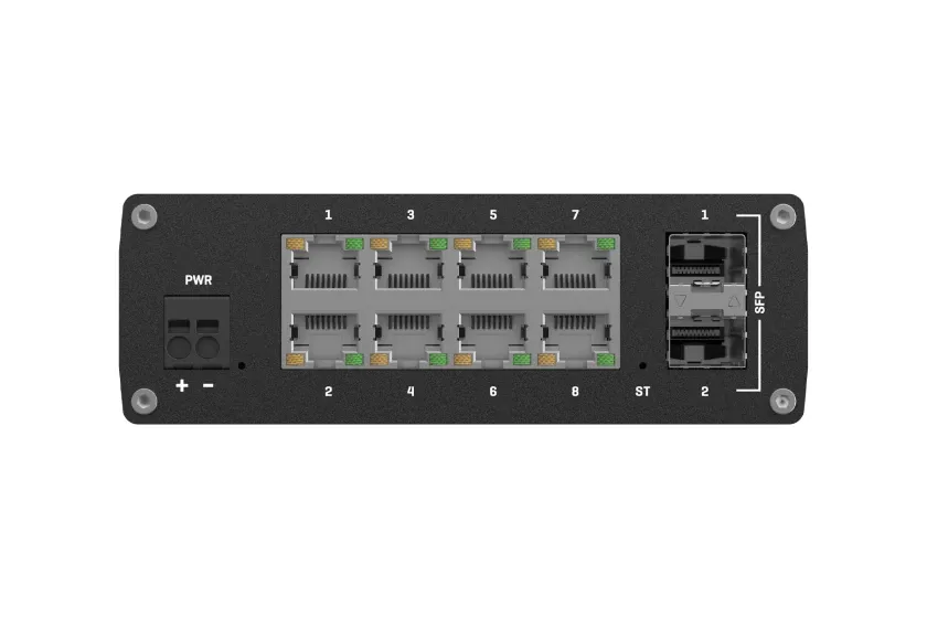 Teltonika TSW212 8-port - Administrerbar L2 Ethernet-switch, Svart