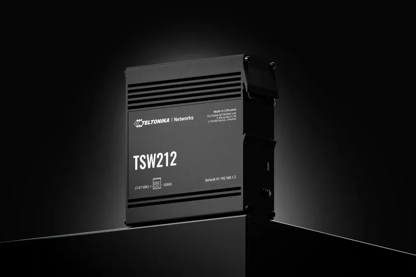 Teltonika TSW212 8-port - Administrerbar L2 Ethernet-switch, Svart