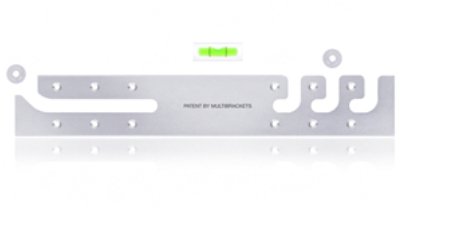 Multibrackets M VESA Wallmount Razor Thin 2/3/400 - Wall mount tuotteelle plasma / LCD / TV - alumiini - hopea -n&auml;yt&ouml;n koko: 26"-46"