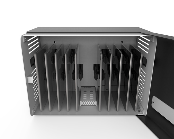 Compulocks ChargeBox - Tablet Security Charing Cabinet - 10 Devices - Charge and sync station - 10 l&auml;ht&ouml;liittimet (USB) - musta
