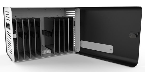 Compulocks ChargeBox - Tablet Security Charing Cabinet - 10 Devices - Charge and sync station - 10 l&auml;ht&ouml;liittimet (USB) - musta