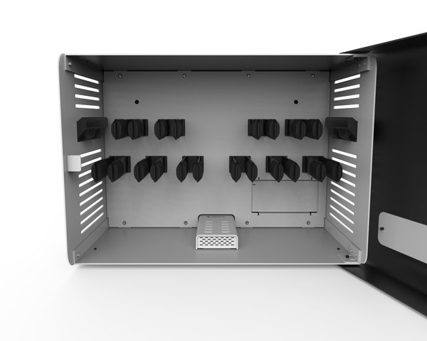 Compulocks ChargeBox - Tablet Security Charing Cabinet - 10 Devices - Charge and sync station - 10 l&auml;ht&ouml;liittimet (USB) - musta