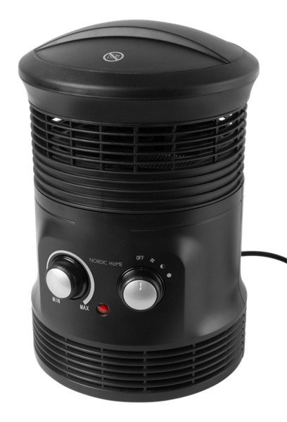 Nordic Home HTR-522 - v&auml;rme fl&auml;kt, svart, 2000W