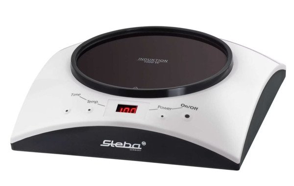 Steba IK 11 S Induction Hot Plate, 1000 Watt, White/Black