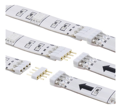 EPZI LED-lista, 4x50cm, 12 eri v&auml;ri&auml;, RGB, kauko-ohjaus, USB