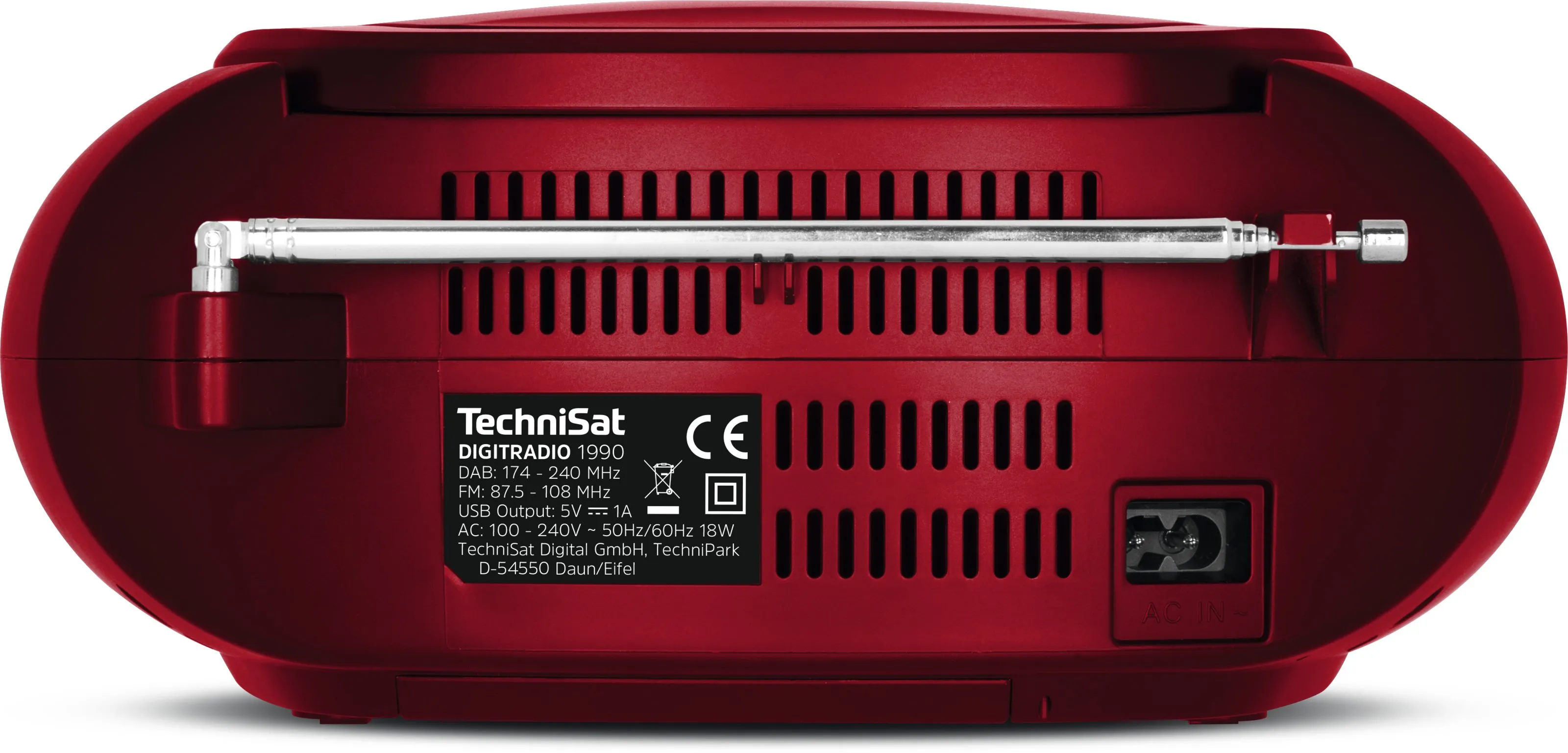 Digitradio 1990 Digital 3 W Red