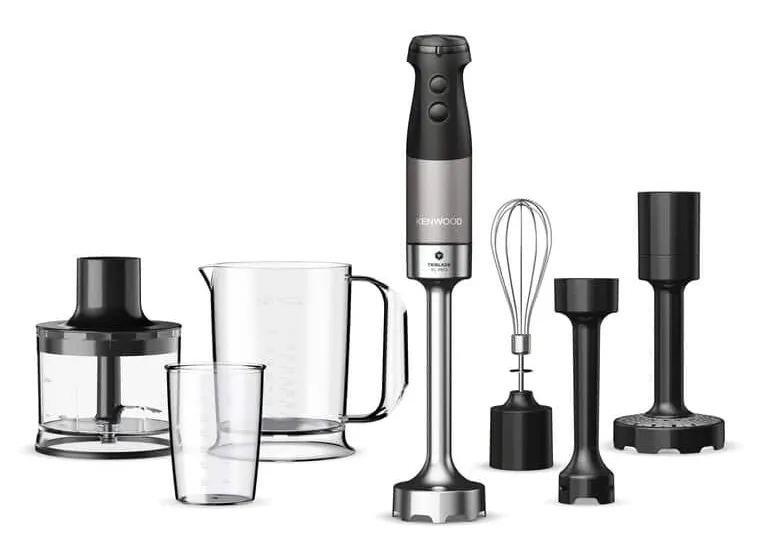 Kenwood Triblade XL Pro HBM80.322BK 1200 W -sauvasekoitinsarja, musta, ruostumaton ter&auml;s