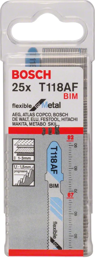 Bosch  reciprocating saw blade for Metal T 118 AF - sa