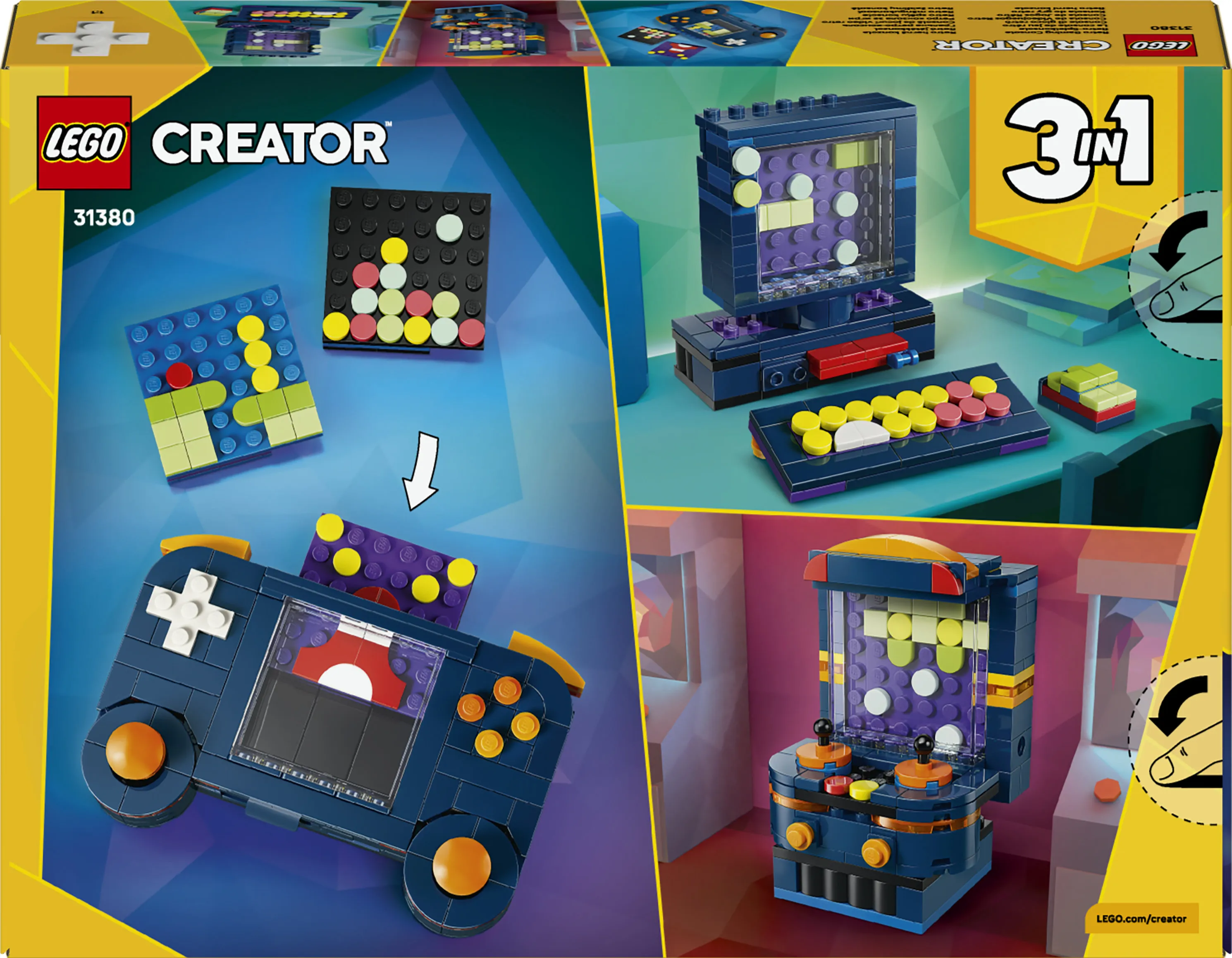 LEGO Creator 3-in-1 Retrotyylinen pelikonsoli 31380