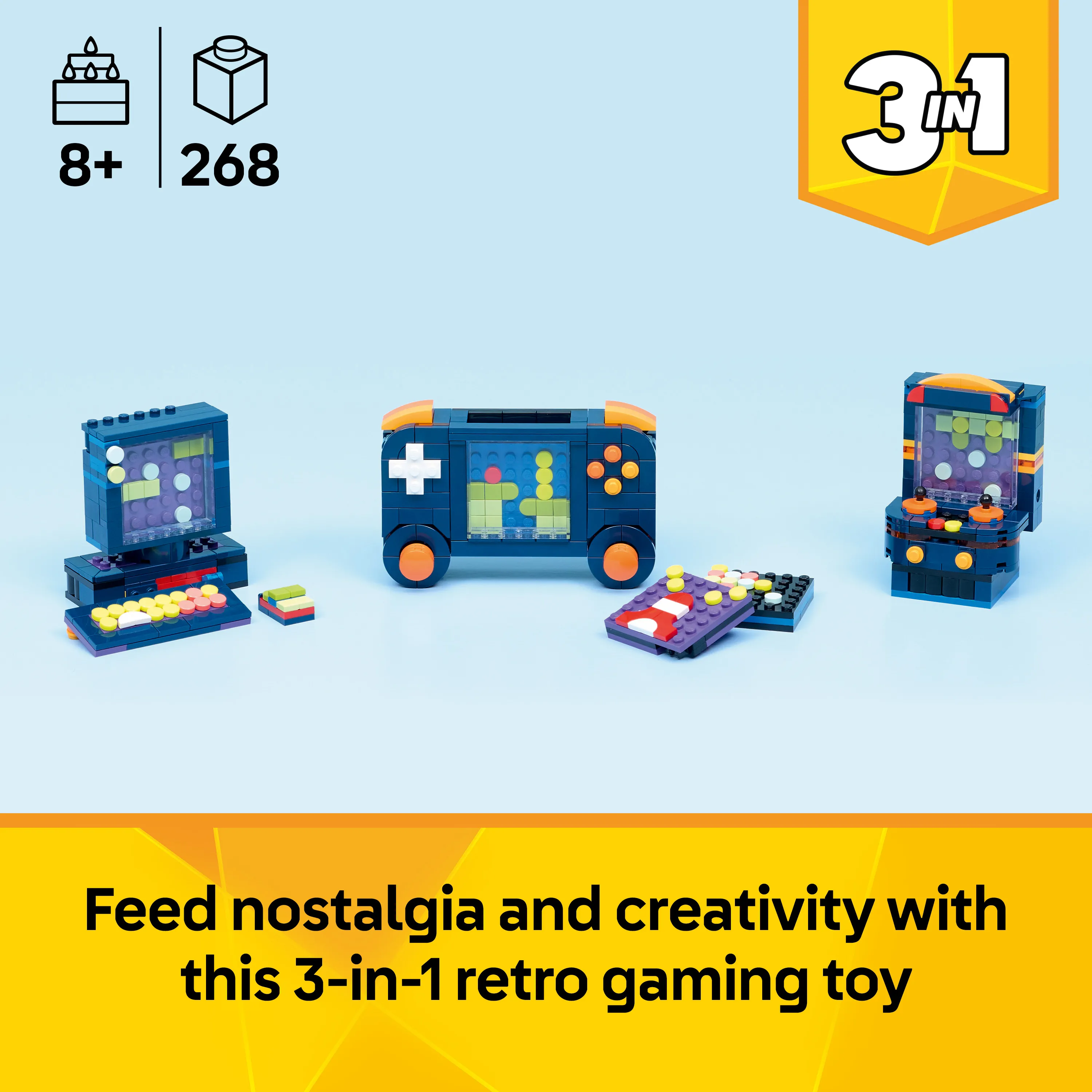 LEGO Creator 3-in-1 Retrotyylinen pelikonsoli 31380